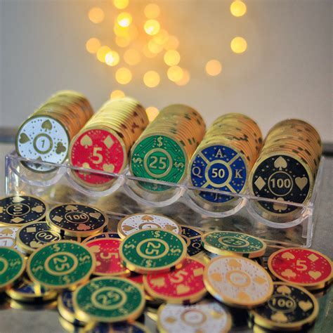 gold plated poker chips
